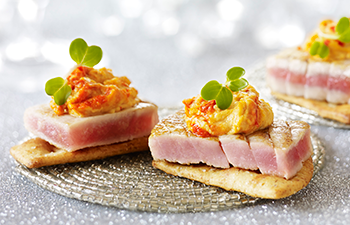 Kashi & Summer Fresh Appetizer Recipe  Seared Tuna with Spicy Hummus